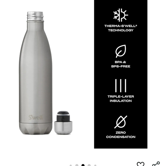 New S'well Stainless Steel Silver Insulated Water Bottle With Box - Picture 2 of 11